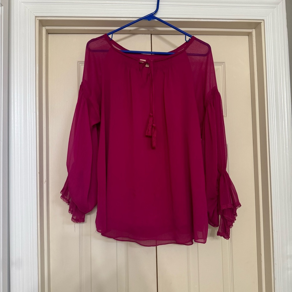 Women's Sheer Pink Blouse